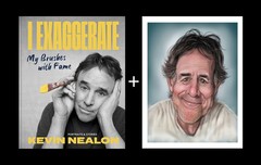 Kevin Nealon Kevin Nealon I Exaggerate My Brushes with Fame Signed Book & Mini Portrait
